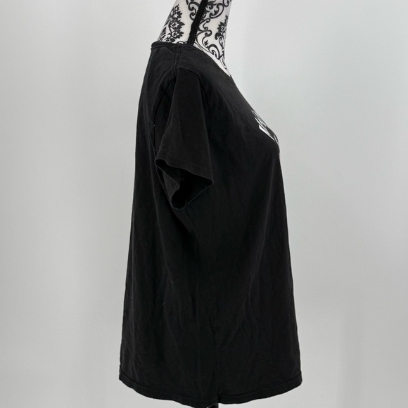 Delta Mamasaurus Dinosaur Mom Women V Neck Black Short Sleeve T-Shirt - Picture 5 of 10